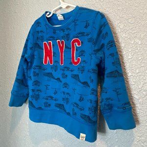 Baby Gap Boys 4T Blue NYC Sweater